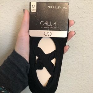 Black strappy barre socks